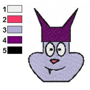 Chowder Face Embroidery Design